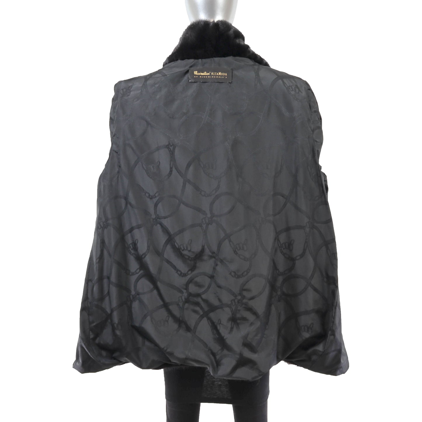Maximilian Black Mink Jacket- Size XL