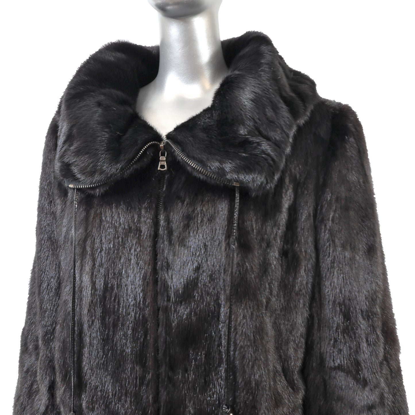 Maximilian Black Mink Jacket- Size XL
