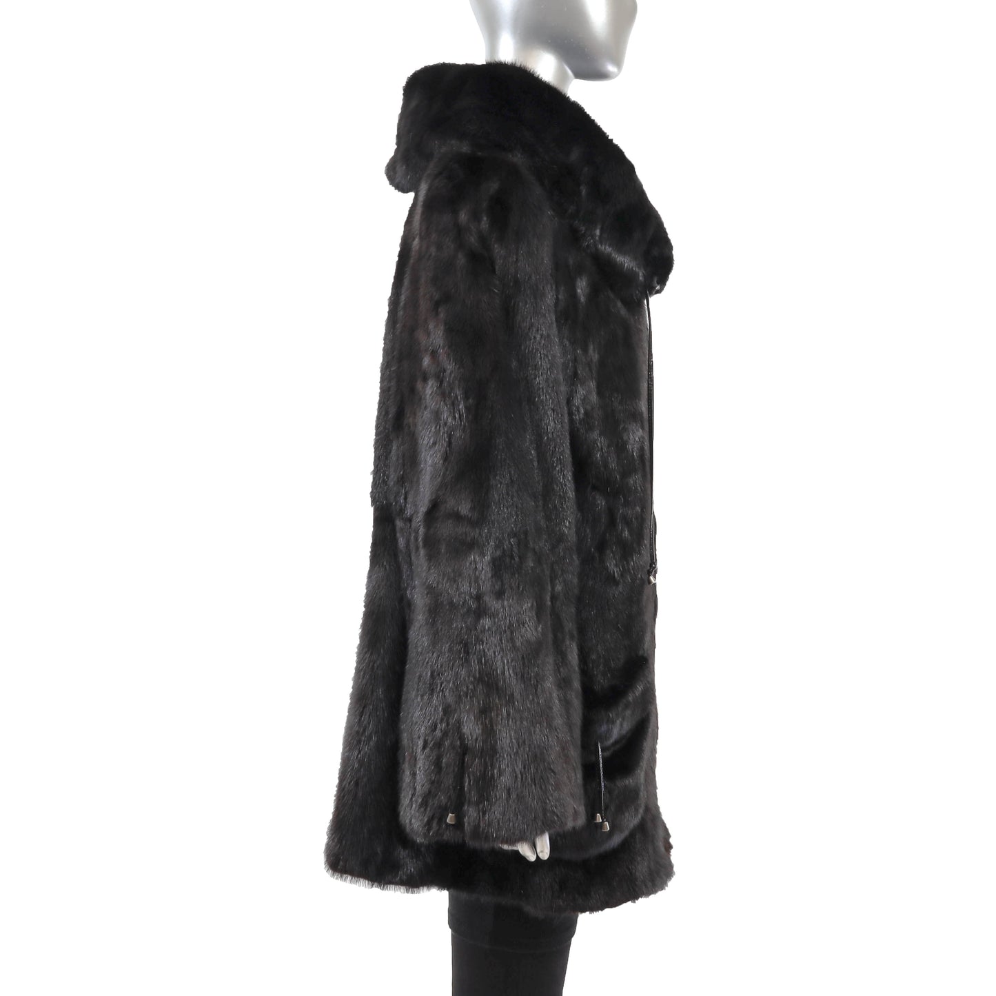 Maximilian Black Mink Jacket- Size XL