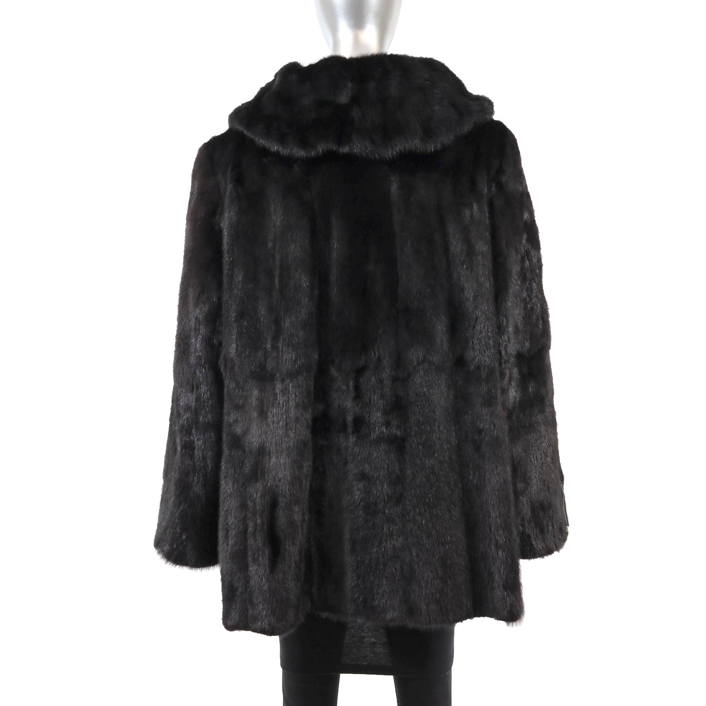 Maximilian Black Mink Jacket- Size XL