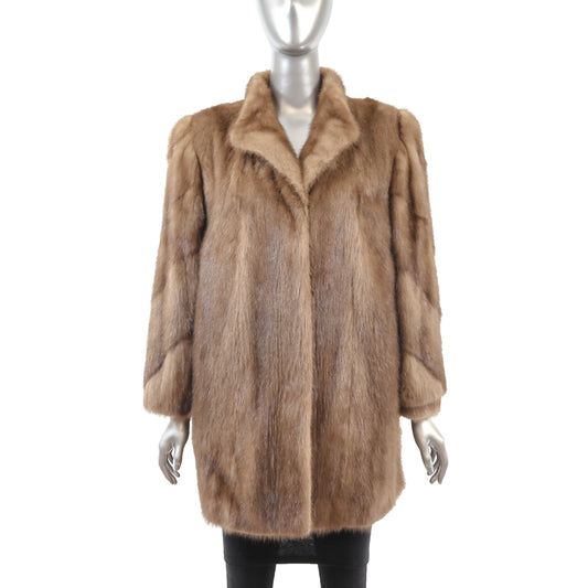 Light Brown Mink Jacket- Size XL