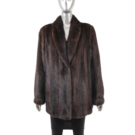 Brown Mink Jacket- Size L