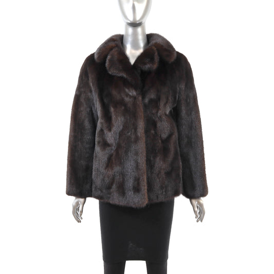 Brown Mink Jacket- Size M