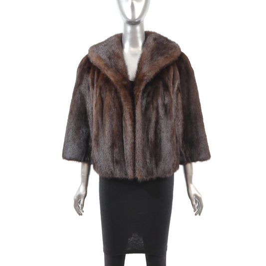 Brown Mink Jacket- Size M