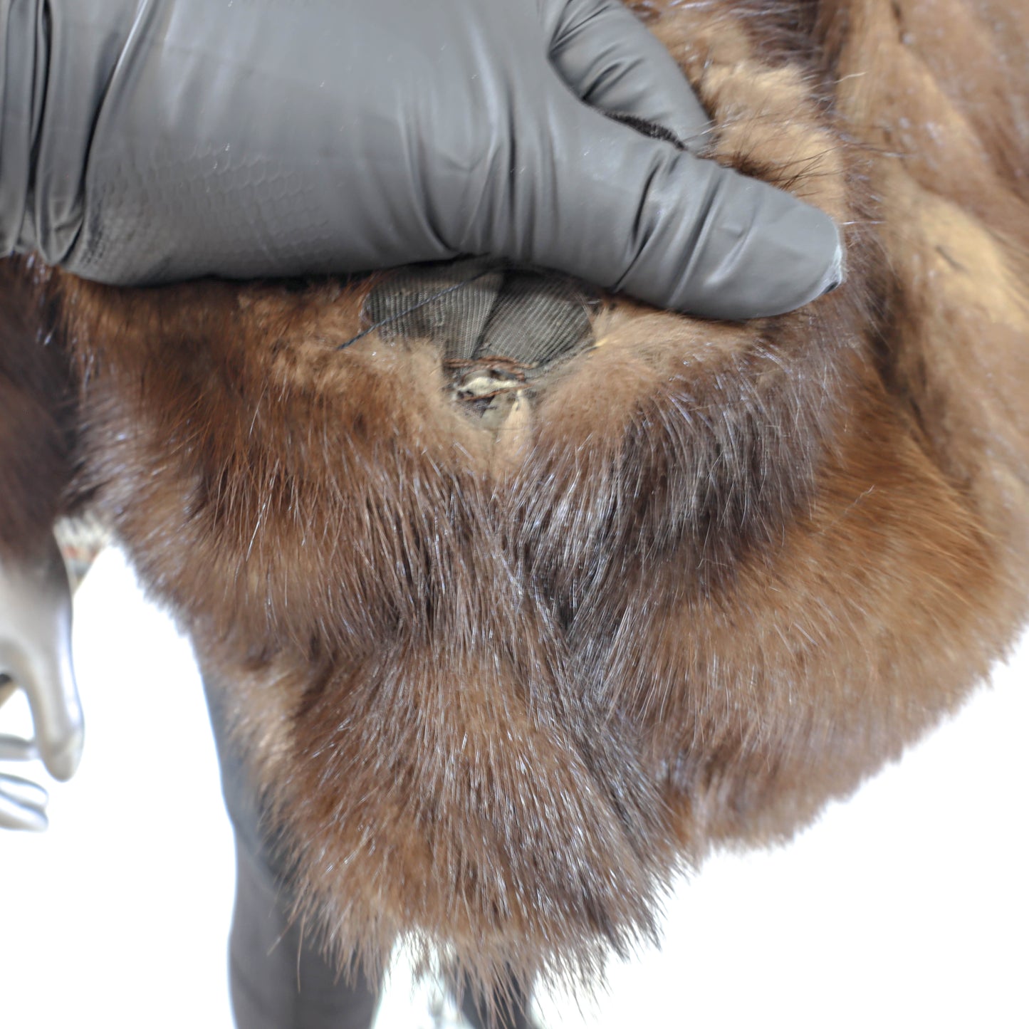 Brown Section Mink Jacket- Size M