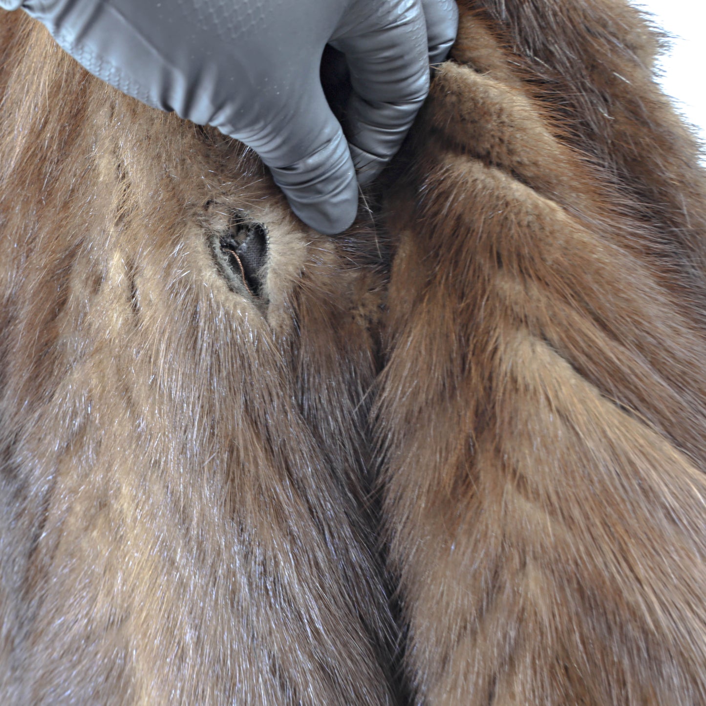 Brown Section Mink Jacket- Size M
