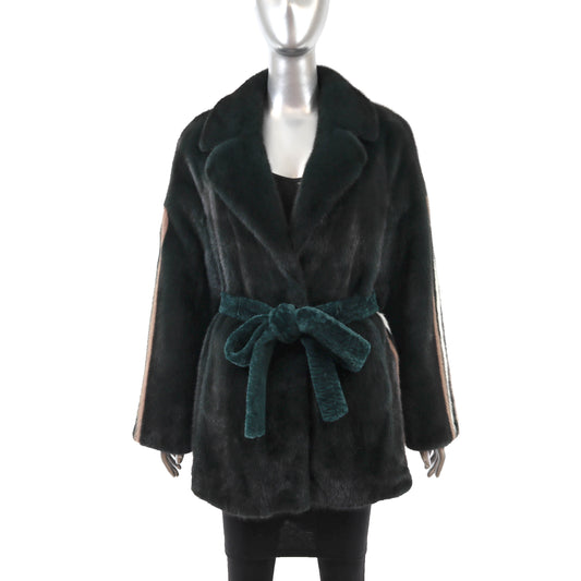 Emerald Mink and Shearling Jacket- Size M