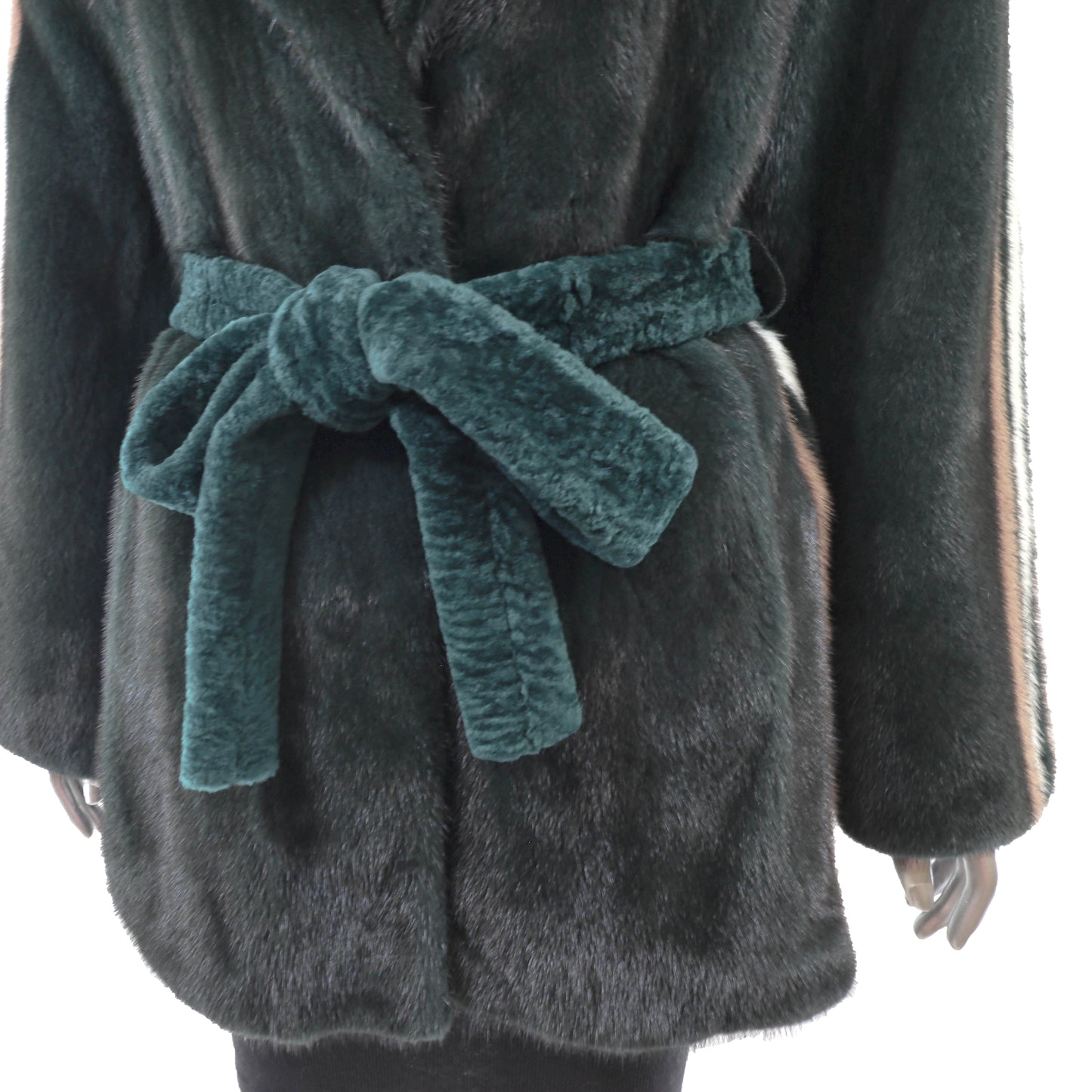 Emerald Mink and Shearling Jacket- Size M