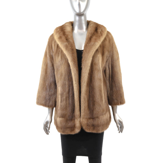 Light Brown Mink Jacket- Size M