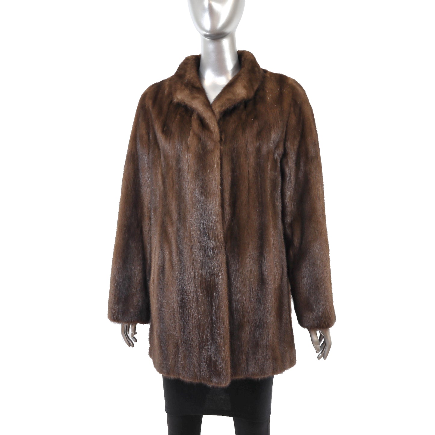 Brown Mink Jacket- Size M