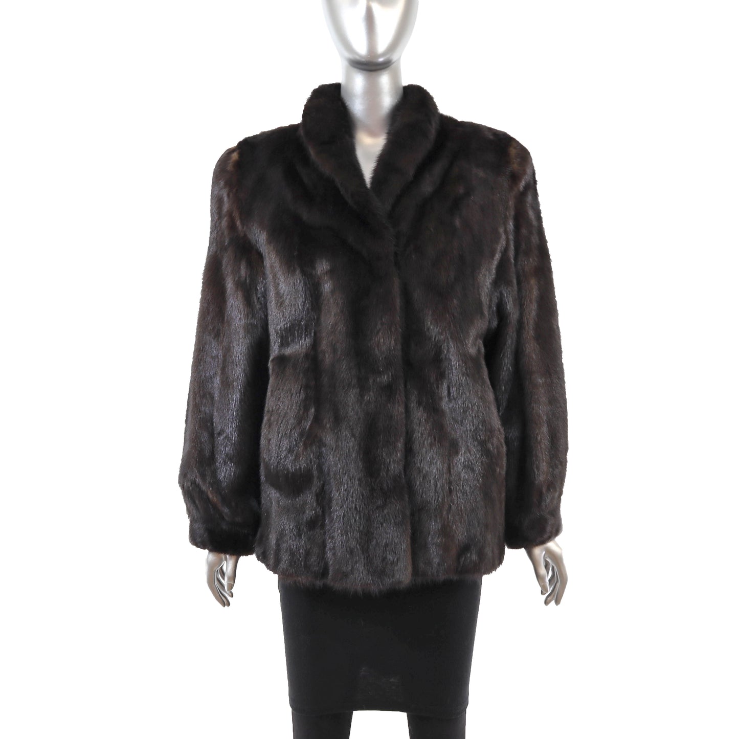 Brown Mink Jacket- Size M