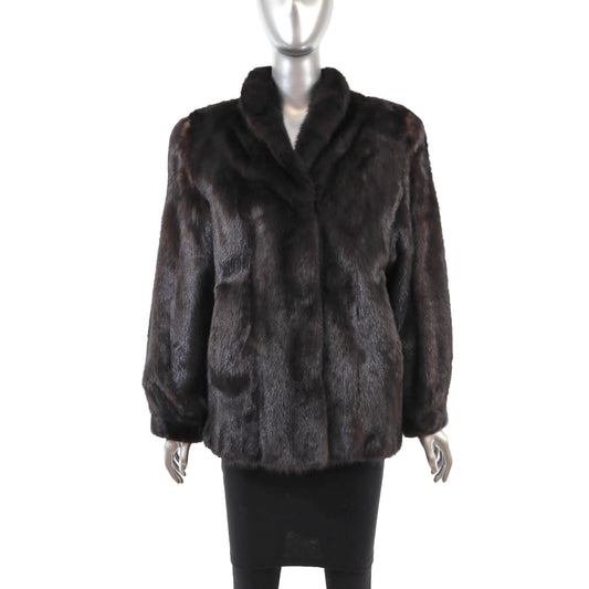 Brown Mink Jacket- Size M