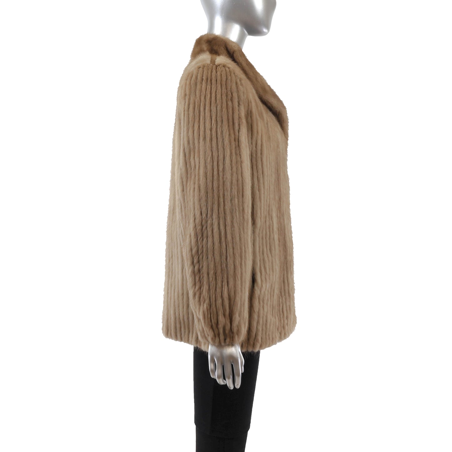 Pastel Corded Mink Jacket- Size M
