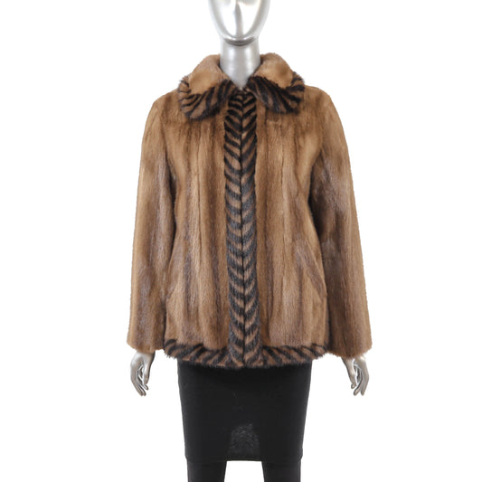 Light Brown Mink Jacket- Size M