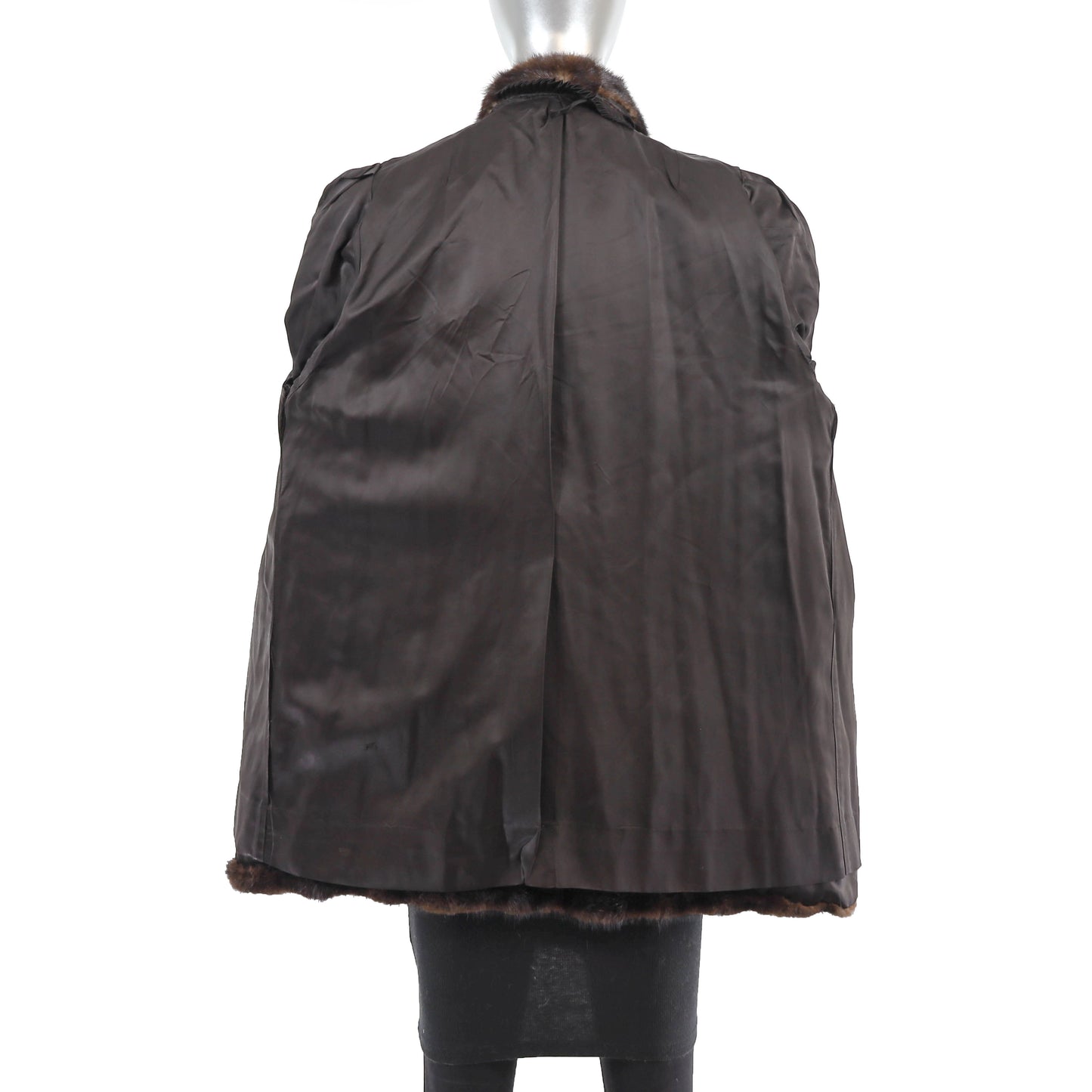 Dark Brown Mink Jacket - Size M