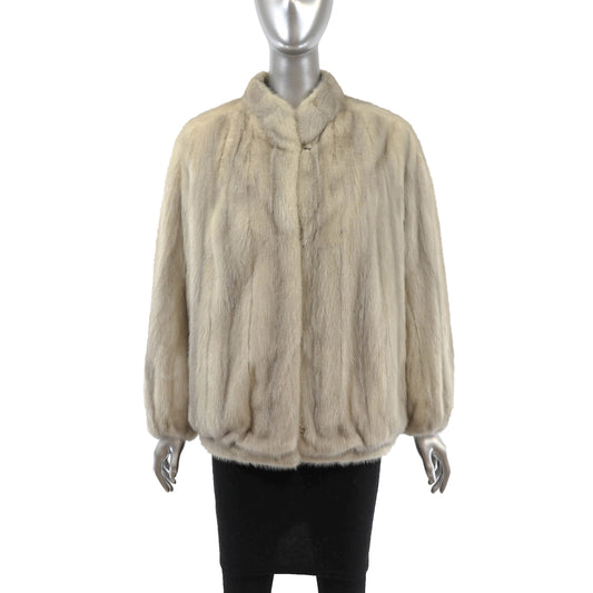 Grey Mink Jacket- Size S