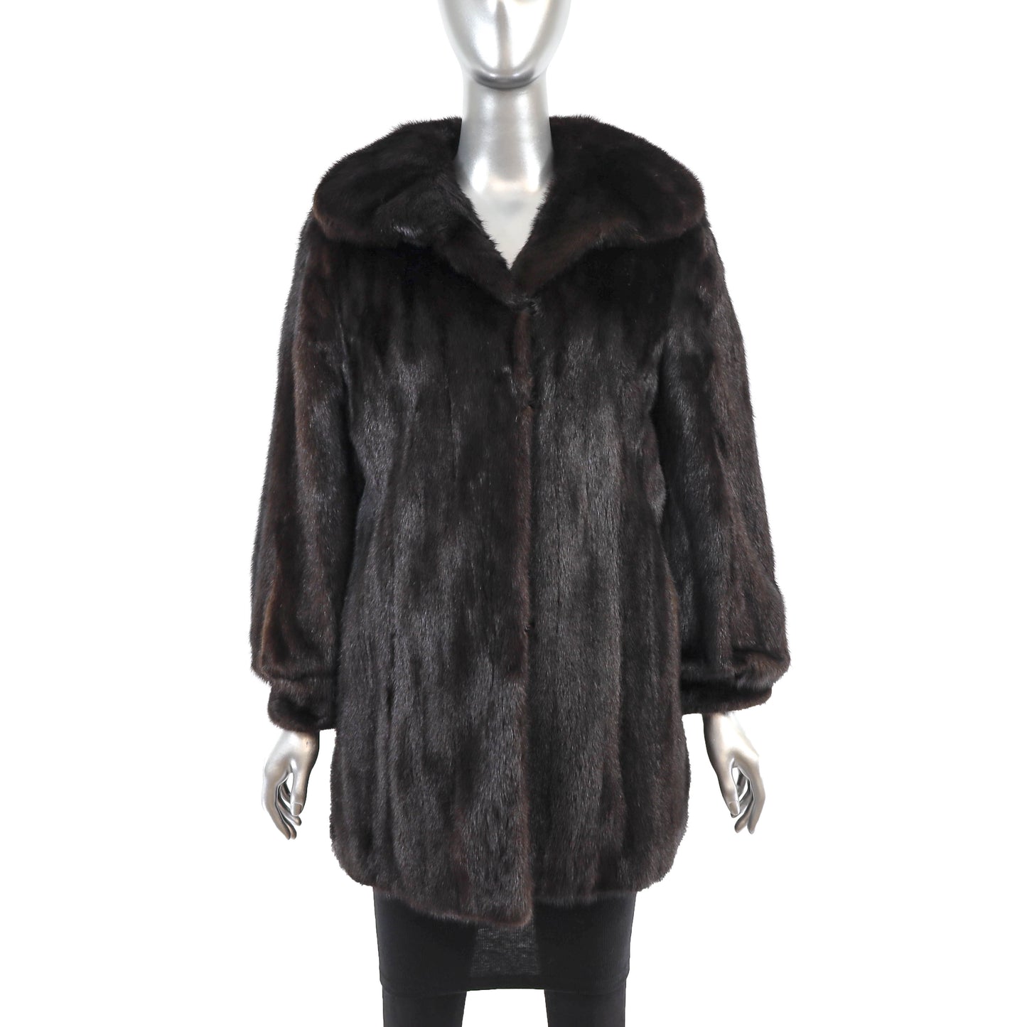 Dark Brown Mink Jacket- Size M