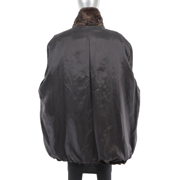 Men's Mahogany Section Mink Jacket- Size XXXL-XXXXL