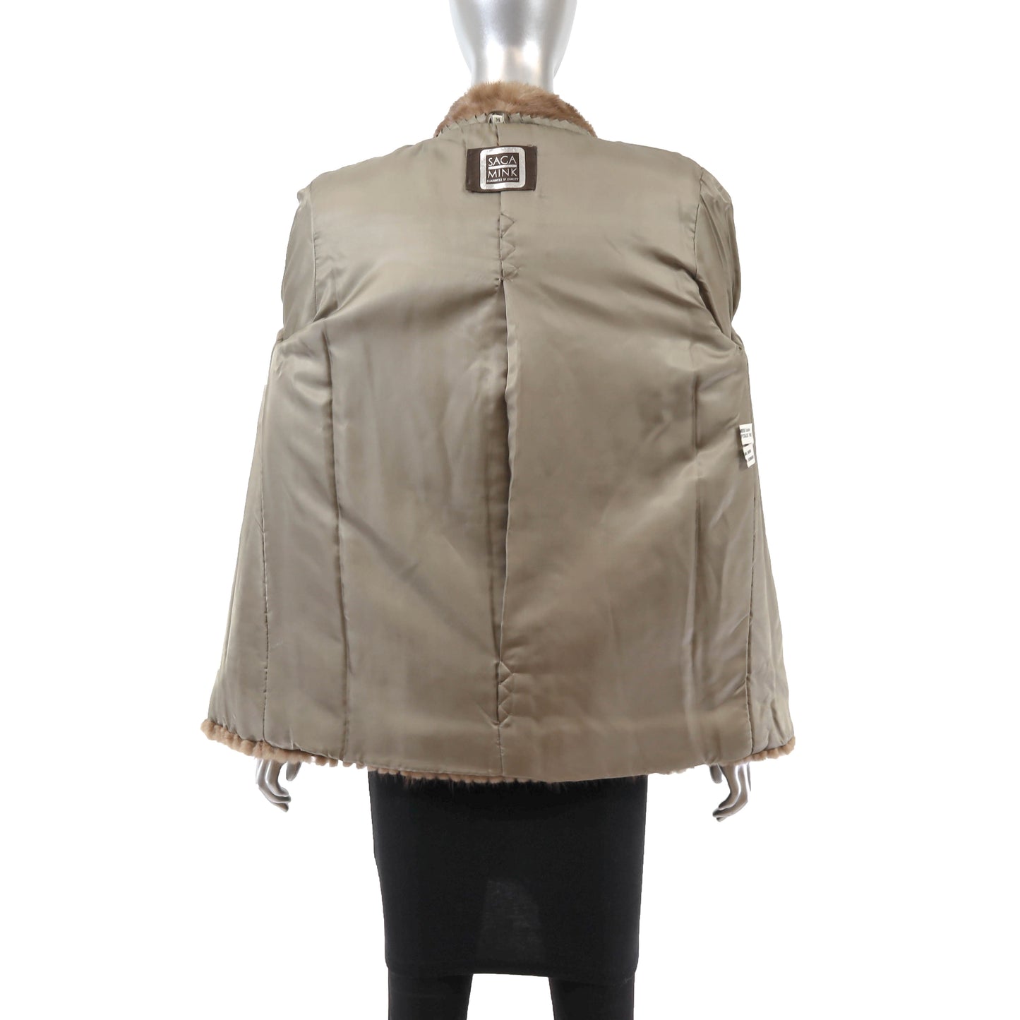 Light Brown Corded Mink Jacket- Size M