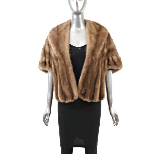 Light Brown Mink Stole- Size Free