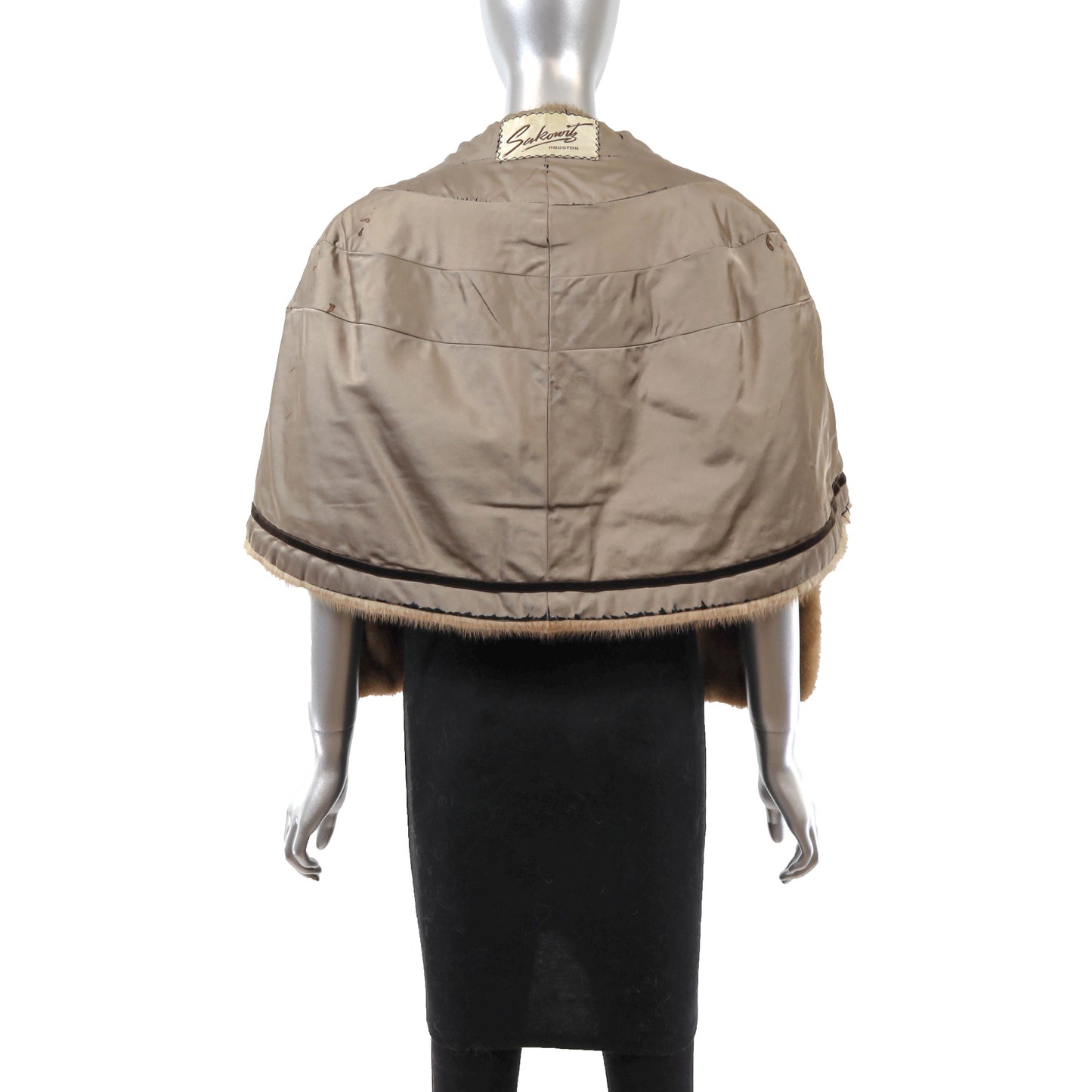 Light Brown Mink Stole- Size Free