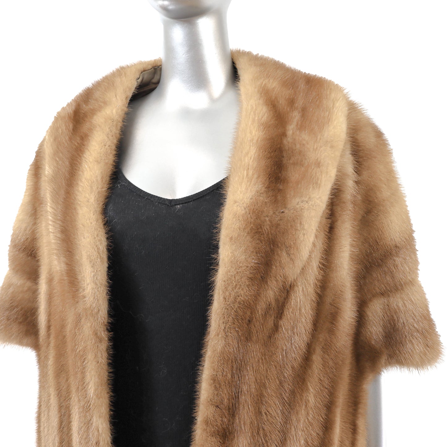 Light Brown Mink Stole- Size Free