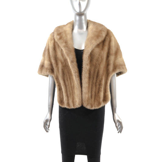 Light Brown Mink Stole- Size Free