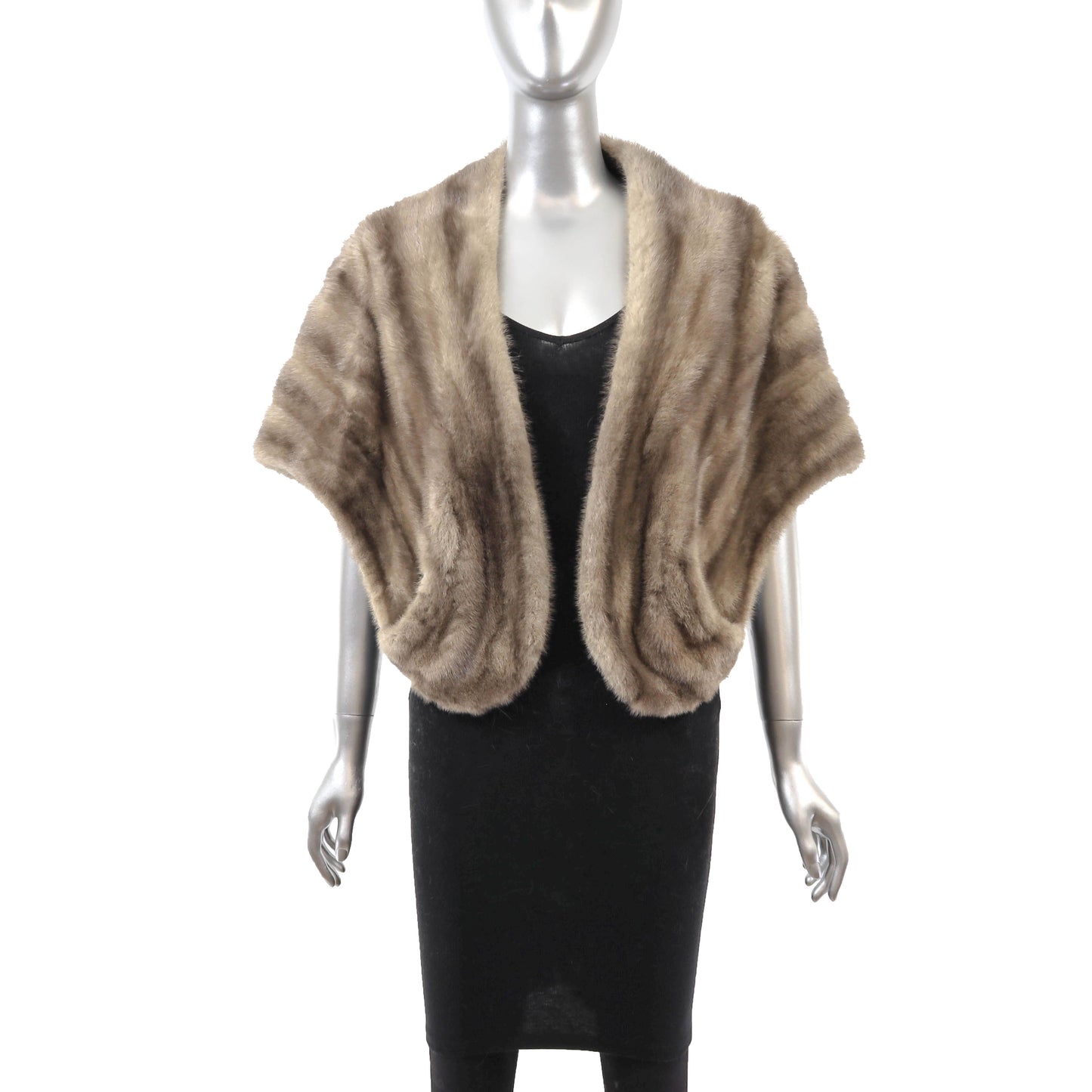 Grey Mink Stole- Size Free