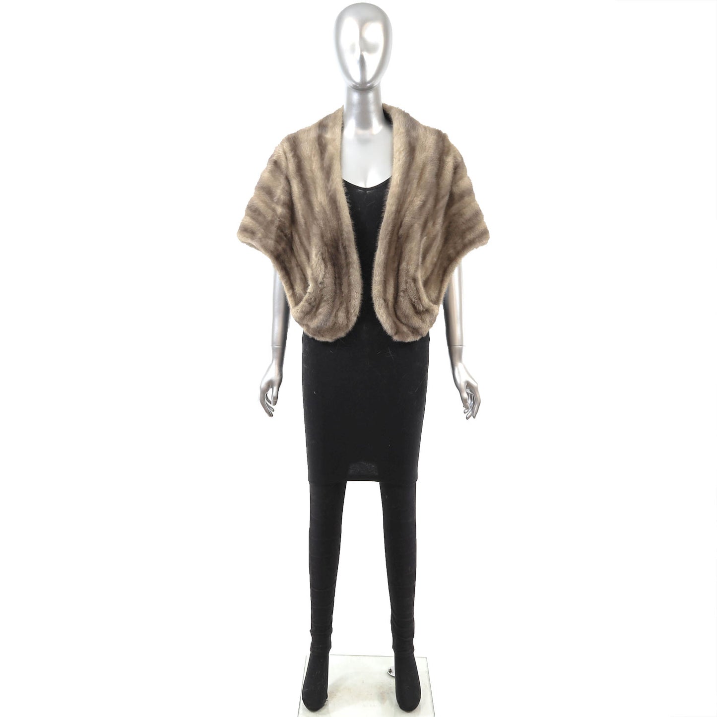Grey Mink Stole- Size Free
