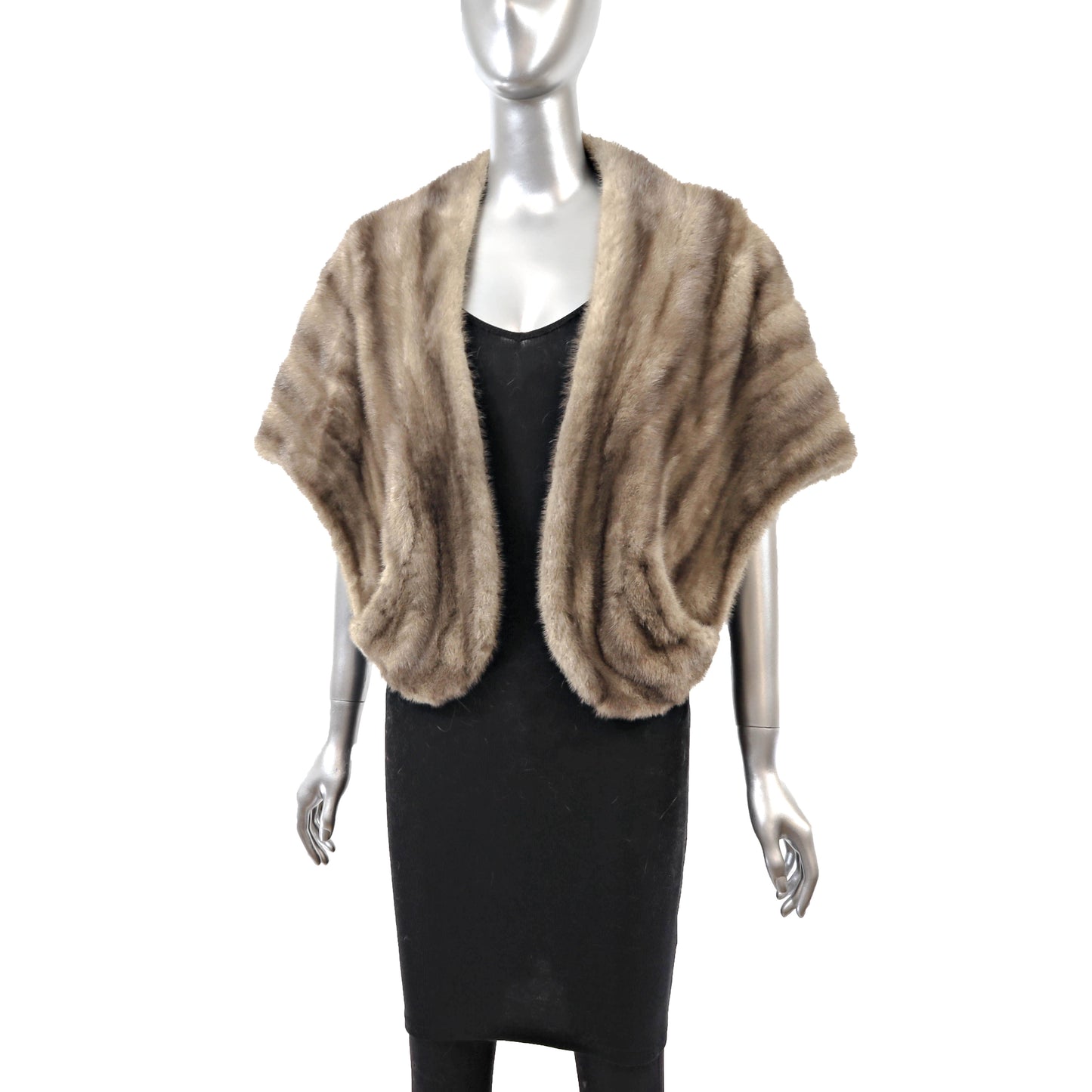 Grey Mink Stole- Size Free