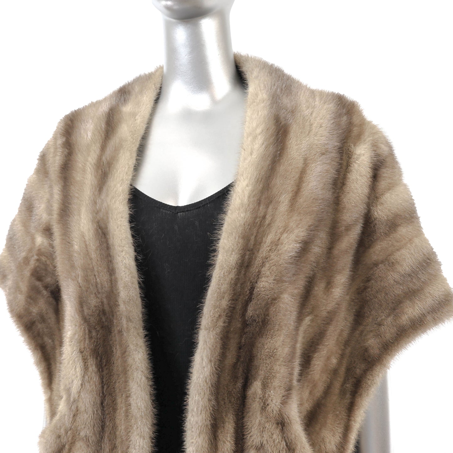 Grey Mink Stole- Size Free