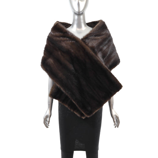 Christian Dior Brown Mink Stole- Size S