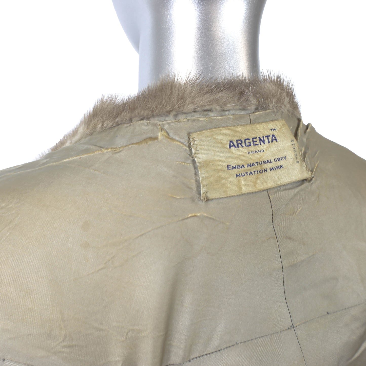 Grey Mink Stole- Size M