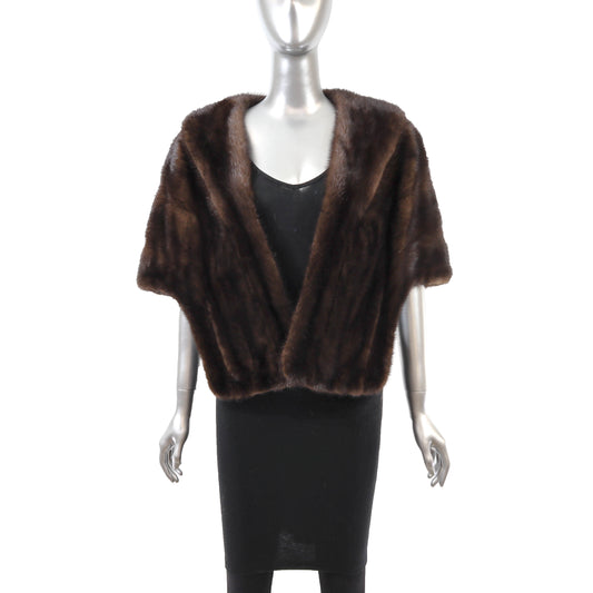 Brown Mink Stole- Size Free
