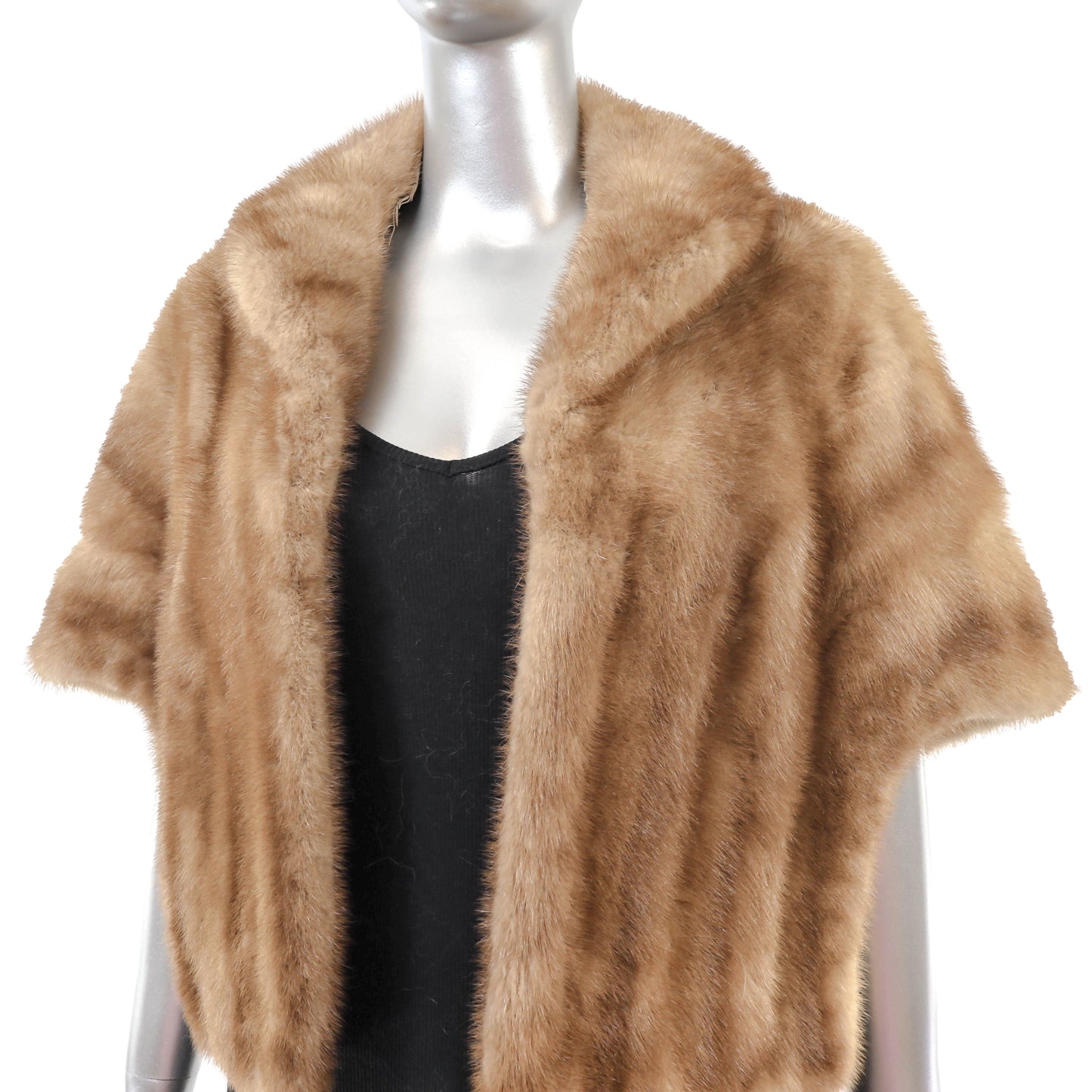 Light Brown Mink Stole- Size Free