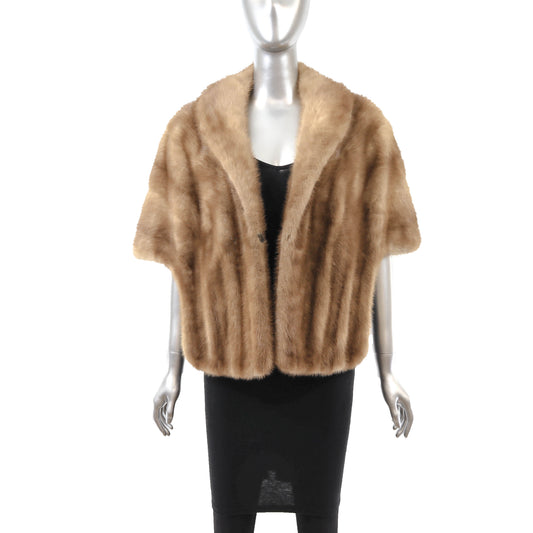 Light Brown Mink Stole- Size M