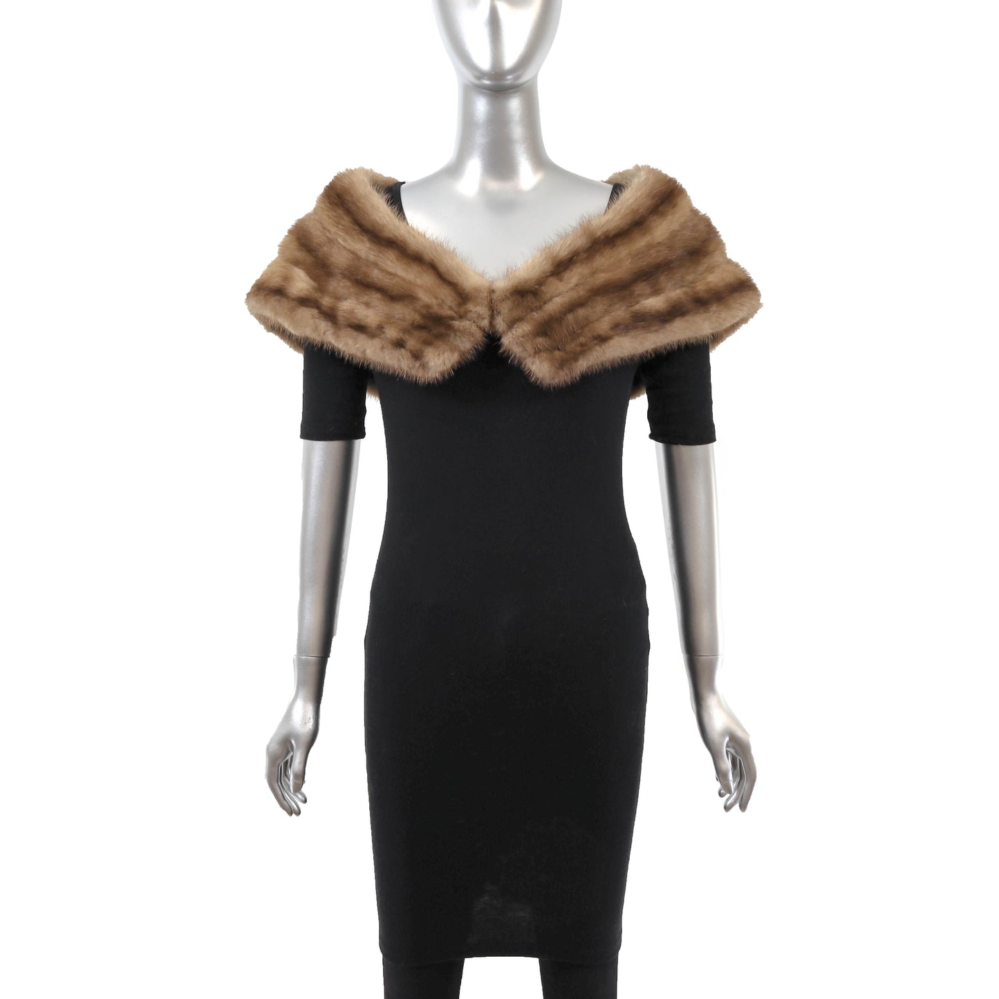 Light Brown Mink Stole- Size S