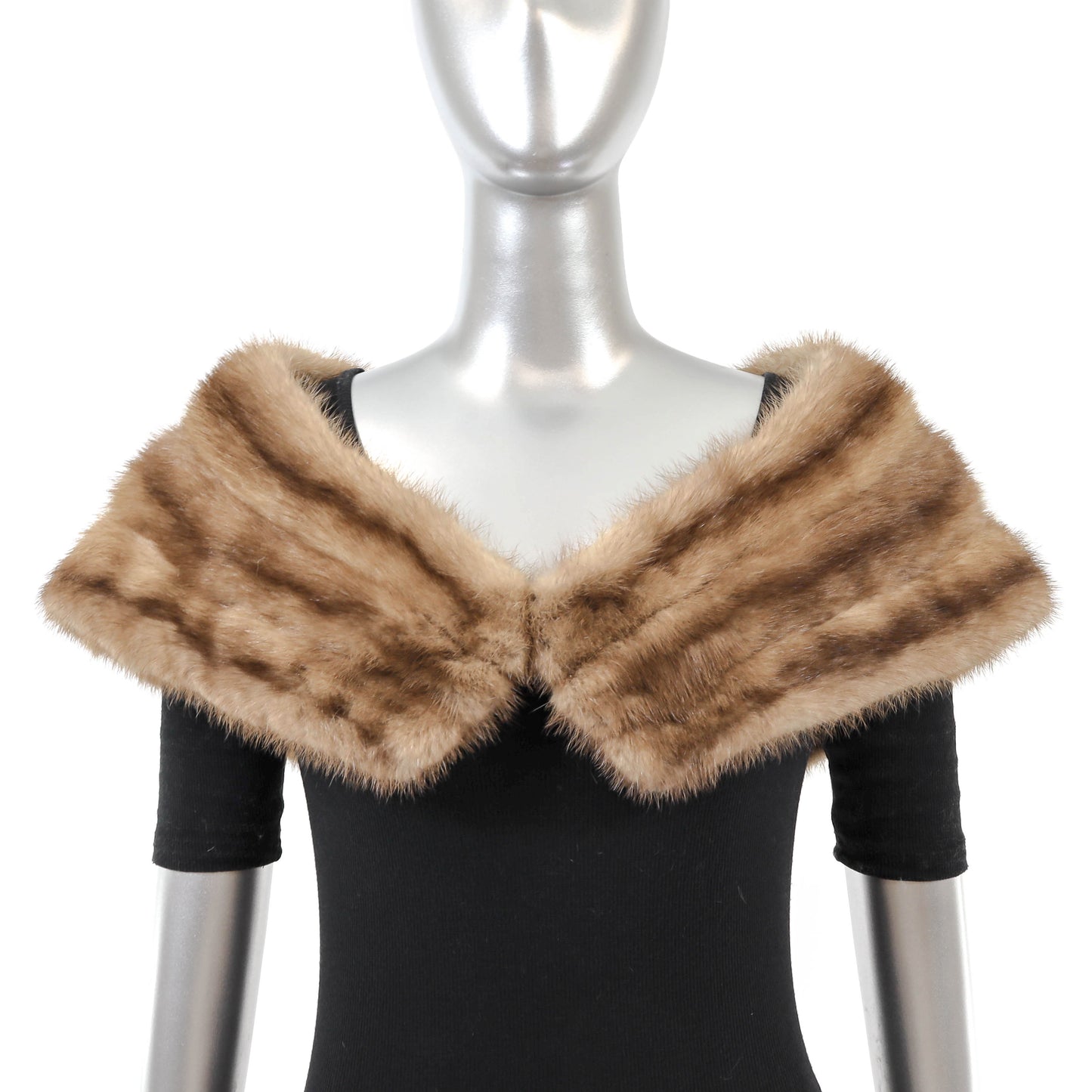 Light Brown Mink Stole- Size S