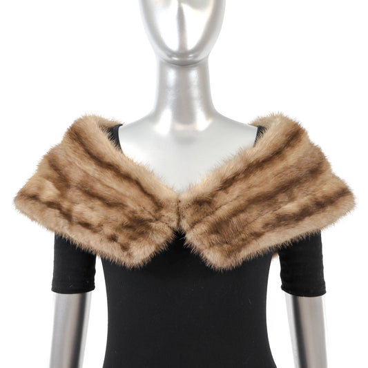 Light Brown Mink Stole- Size S