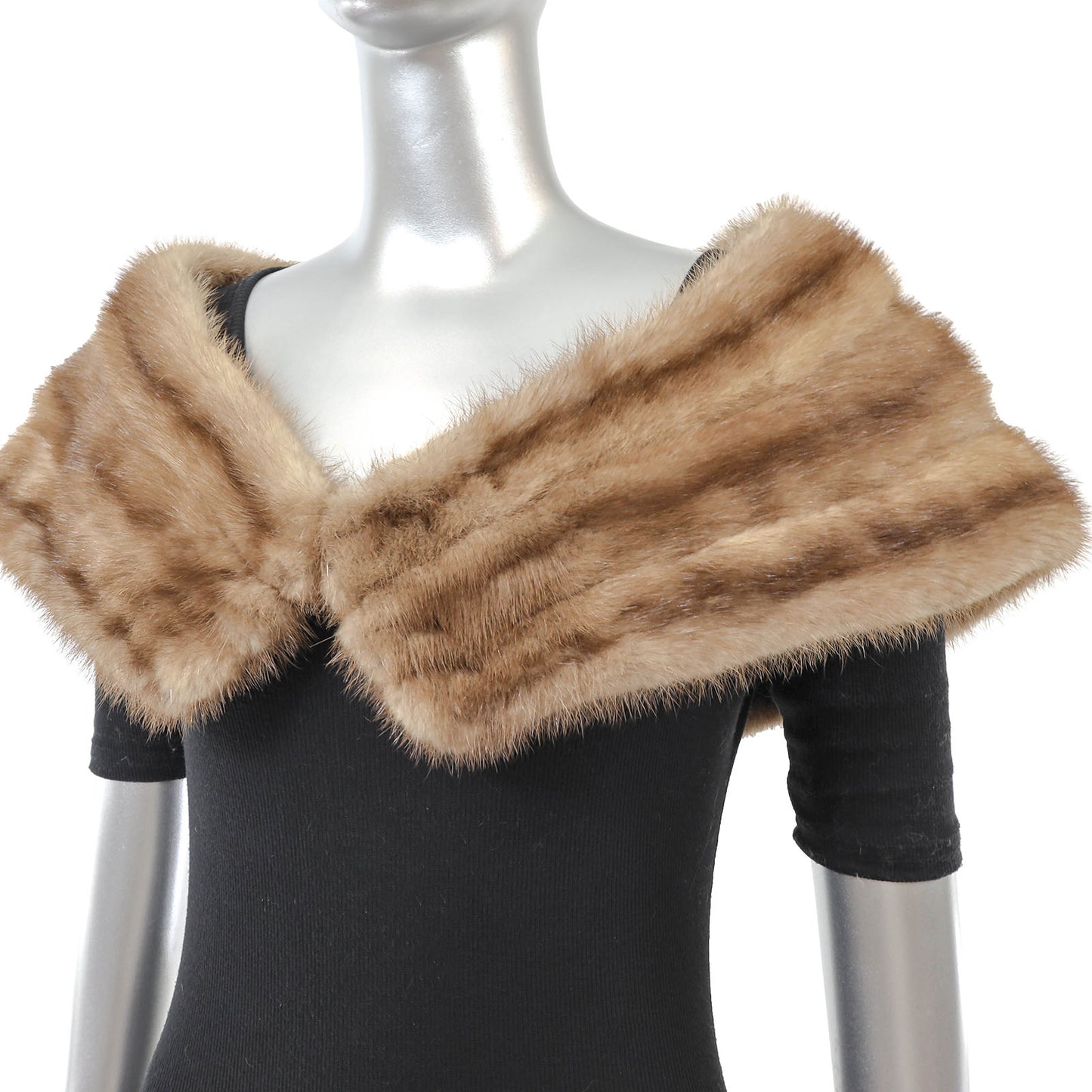Light Brown Mink Stole- Size S