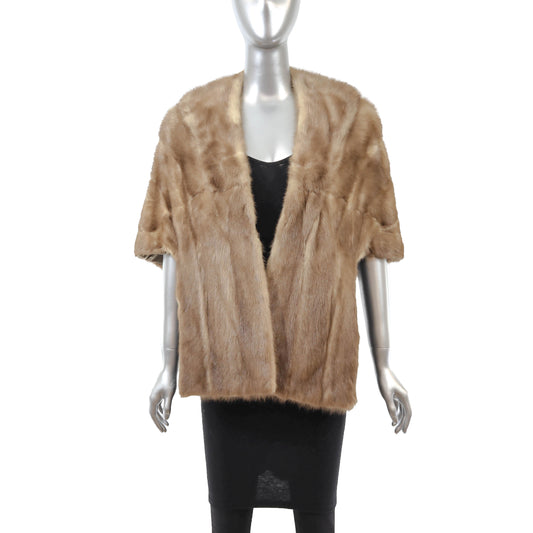 Light Brown Mink Stole- Size Free