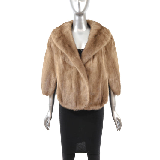 Light Brown Mink Stole- Size M
