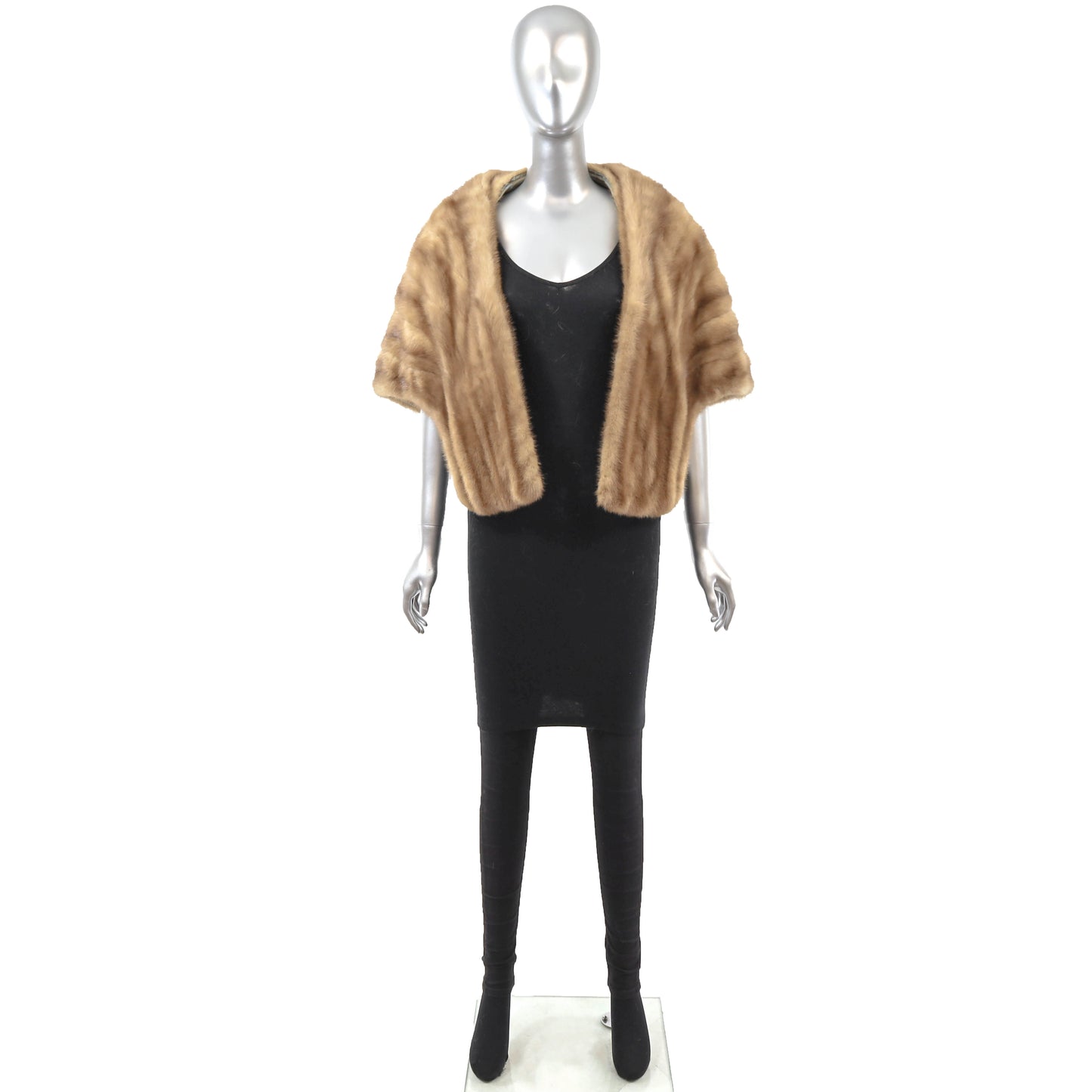 Light Brown Mink Stole- Size Free