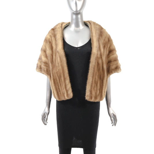 Light Brown Mink Stole- Size Free