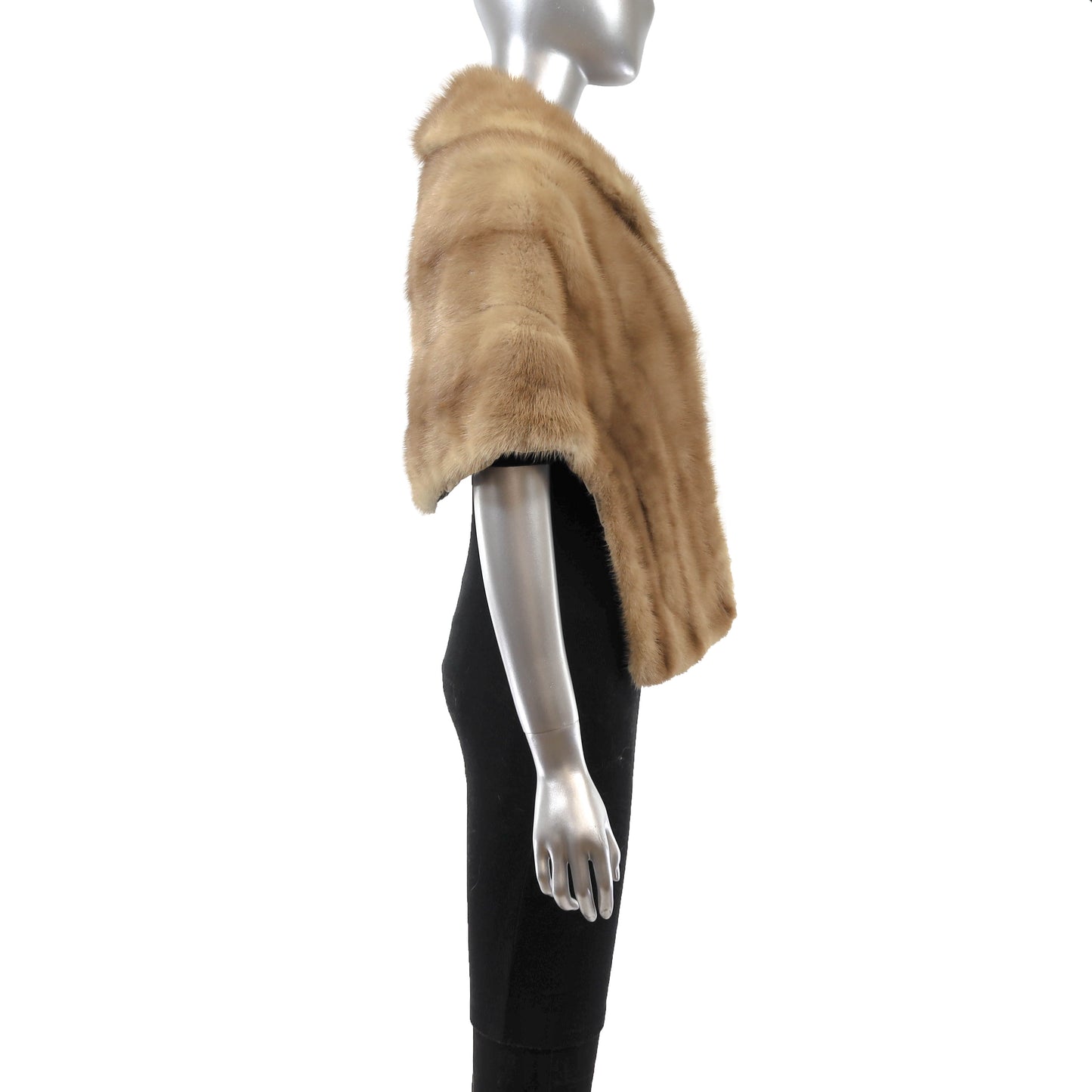 Light Brown Mink Stole- Size Free