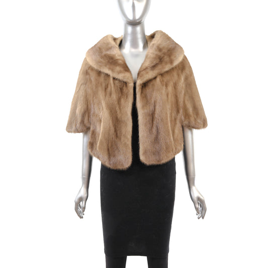 Light Brown Mink Stole- Size Free