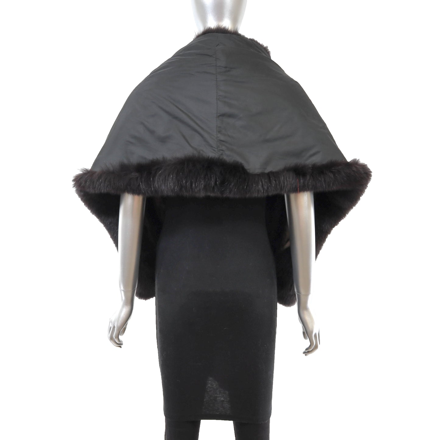 Mink Stole with Fox Trim- Size Free