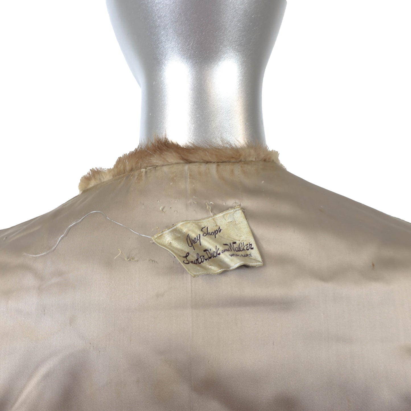 Light Brown Mink Stole with Collar- Size Free