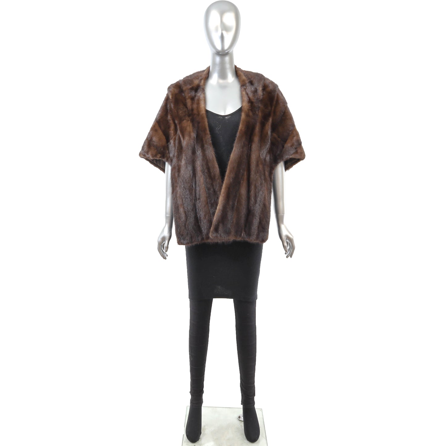 Brown Mink Stole- Size Free