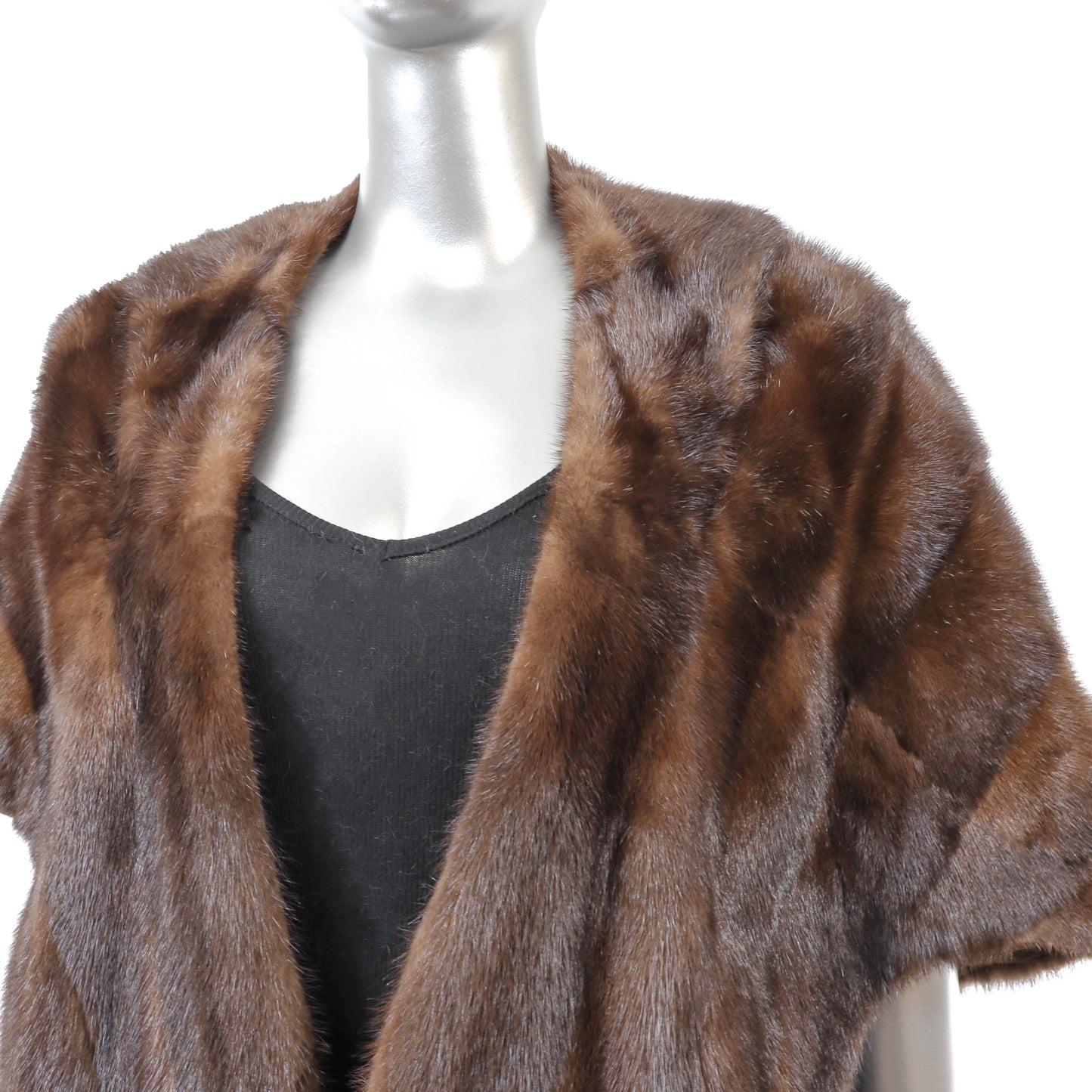 Brown Mink Stole- Size Free